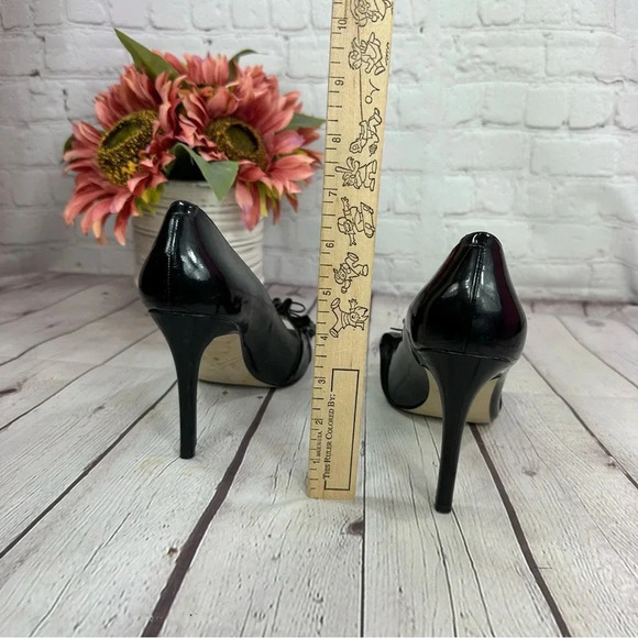 enzo angiolini eamielee black patent leather peep toe heels sz 8.5 - Picture 4 of 9